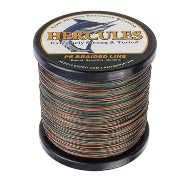 500M 547Yds Camouflage 10lb-300lb HERCULES PE Braided Fishing Line 8 Strands